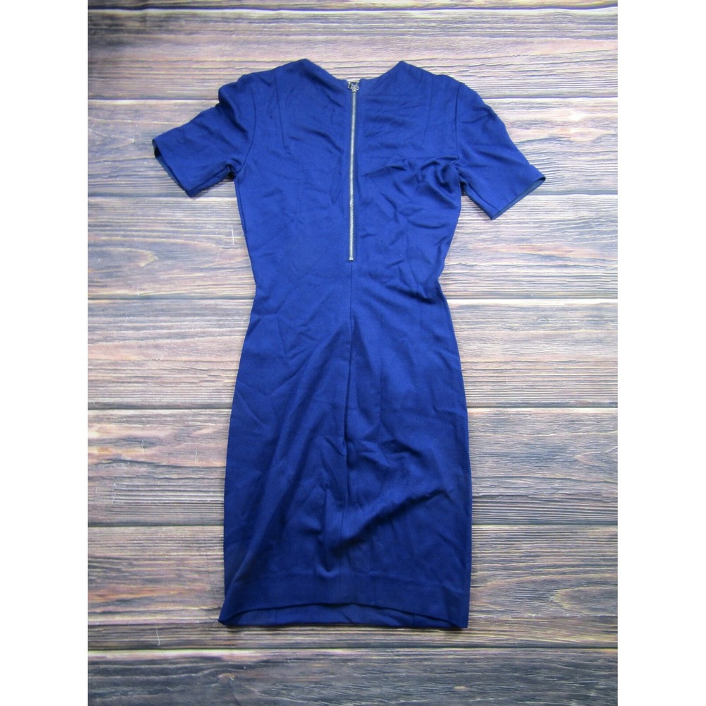 Wilfred Womens Size XS Blue Short Sleeve Sheath Dress Crewneck - Picture 5 of 5